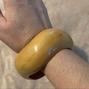Large Wood Bangle Bracelet